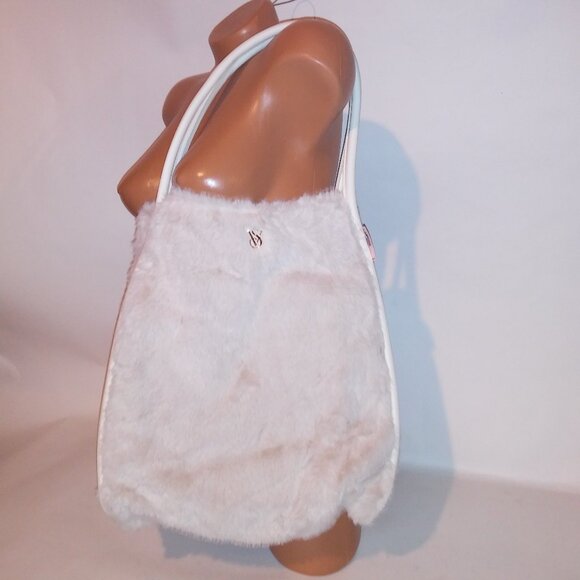 Victoria’s Secret Fuzzy Cream Tote Bag • NWT - Picture 4 of 13